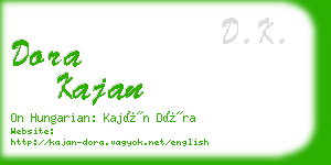 dora kajan business card